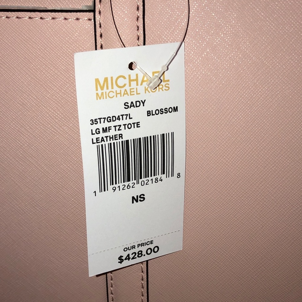 MICHAEL KORS🌸SADY LAPTOP TRAVEL TOTE BLOSSOM PINK - Picture 3 of 5